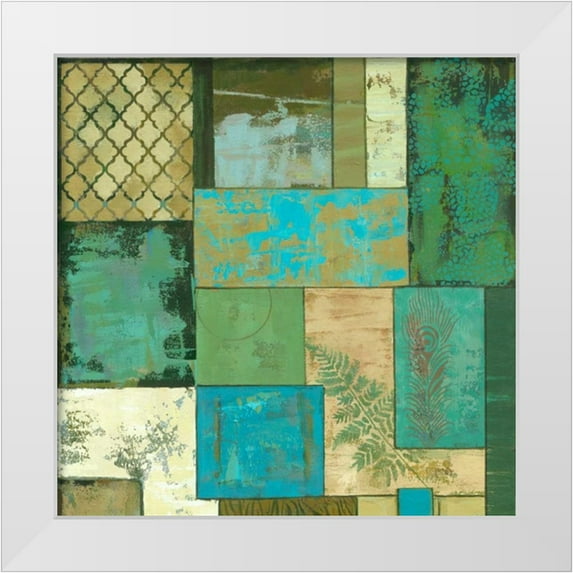 Joy, Julie 20x20 White Modern Wood Framed Museum Art Print Titled - Fossil Infusion II a
