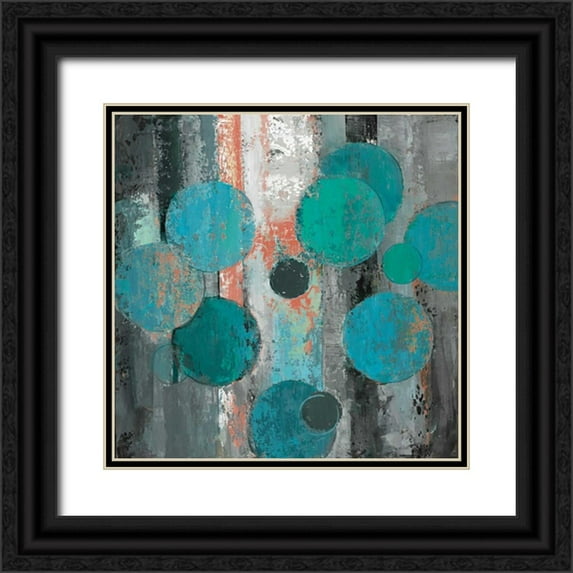 Joy, Julie 26x26 Black Ornate Wood Framed with Double Matting Museum Art Print Titled - Spherical Flow I