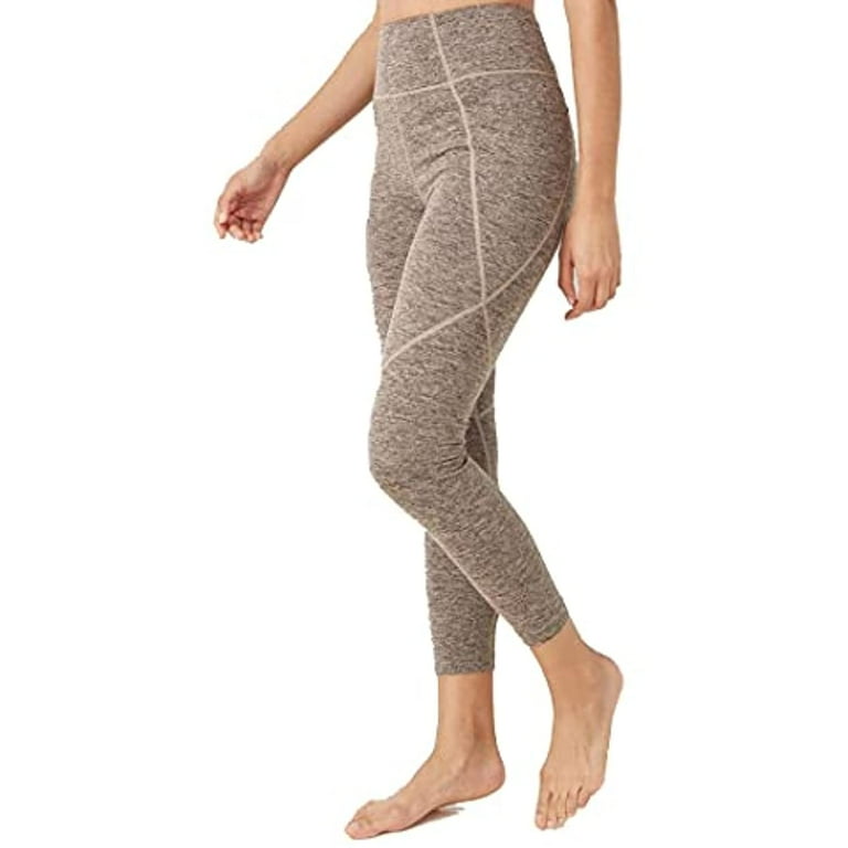 Joy Lab Women's High-Rise Pull-On Brushed Jersey 7/8 Leggings Tan