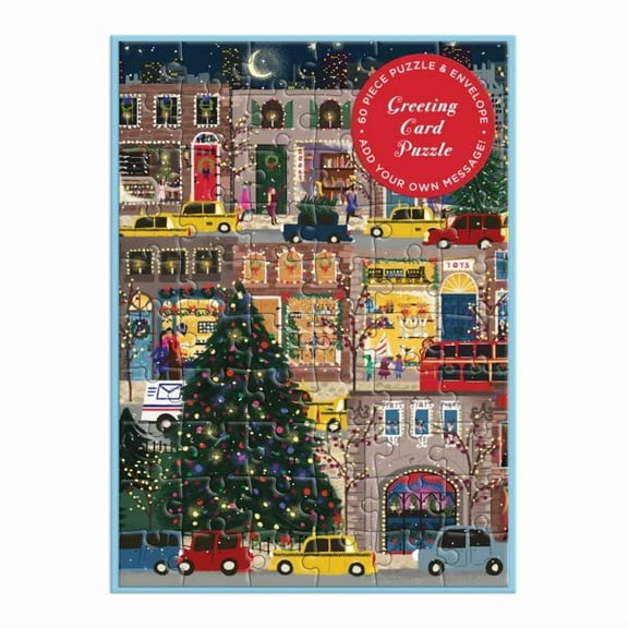 Joy Laforme Winter Lights Greeting Card Puzzle (Jigsaw)