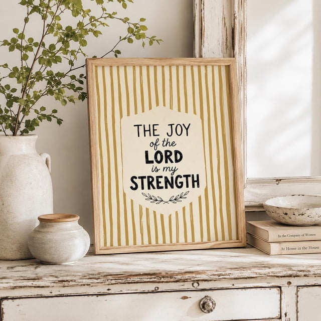 The Scripturs Joy Of The Lord Is My Strength Print Bible Verse Art Christian ...