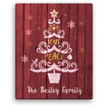 thumbnail image 1 of Joy, Love, Peace Tree Personalized 11X14 Canvas, Red, 1 of 1