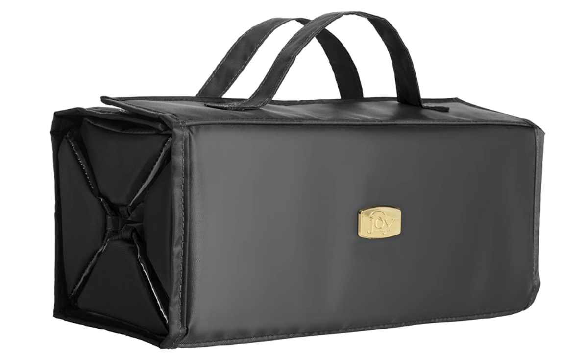 Joy Mangano Large Better Beauty Case Roll-up Organizer  ~ Black