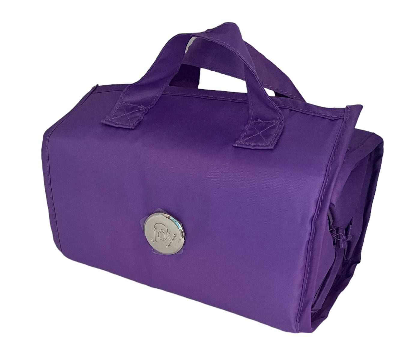 Joy Mangano Medium Better Beauty Case Roll up Organizer Purple