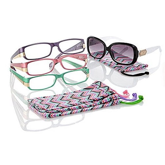 Joy Mangano SHADES Readers Runway Chic with Bifocal Sunglasses Set ~1.50X