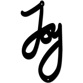 Joy Metal Wall Decor Black Metal Wall Sign Hollow Words Iron Sculptures Script Bathroom Sign Decorative Artwork Hanging Ornament Silhouettes