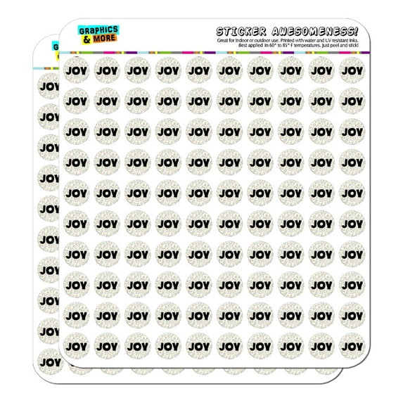 Joy - Name 1/2" (0.5") Planner Calendar Scrapbooking Crafting Stickers - Multicolored Speckles