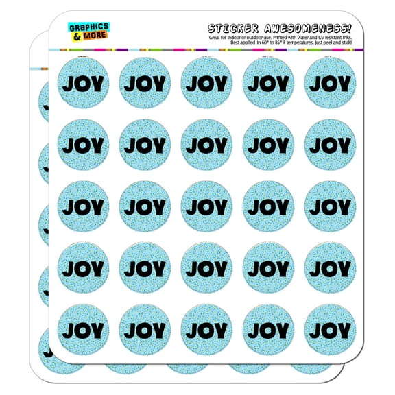 Joy - Name 1" Planner Calendar Scrapbooking Crafting Stickers - Blue Speckles