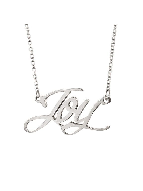 Joy Name Monogram Initial Necklace Stainless Steel Jewelry Valentine Gift
