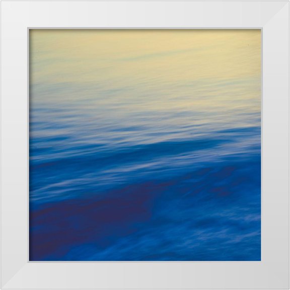 Joy, Olivia 12x12 White Modern Wood Framed Museum Art Print Titled - Calm Waves I