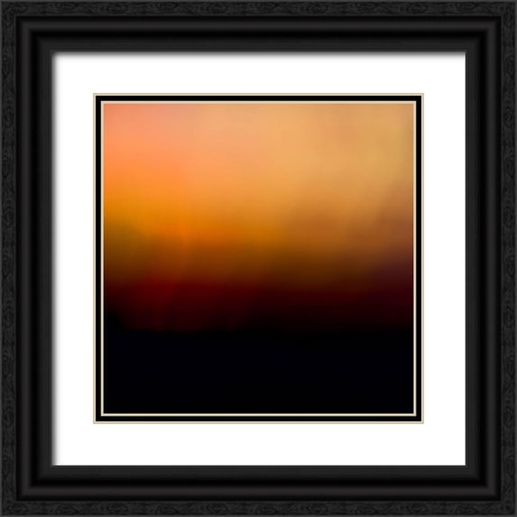 Joy, Olivia 15x15 Black Ornate Wood Framed with Double Matting Museum Art Print Titled - Soft Sunset