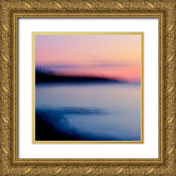 Joy, Olivia 15x15 Gold Ornate Wood Framed with Double Matting Museum Art Print Titled - Dusking