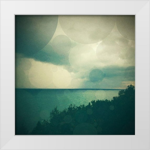 Joy, Olivia 26x26 White Modern Wood Framed Museum Art Print Titled - Sea