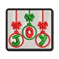 thumbnail image 1 of Joy Ornaments Christmas Applique Multi-Color Embroidered Hook & Loop Patch - 3 Inch Medium, 1 of 5