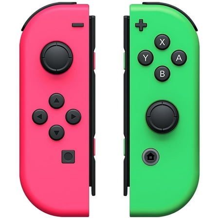Joy Pad for Nintendo Switch Controller,Left and Right Wireless Controllers Motion Control - Pink/Green