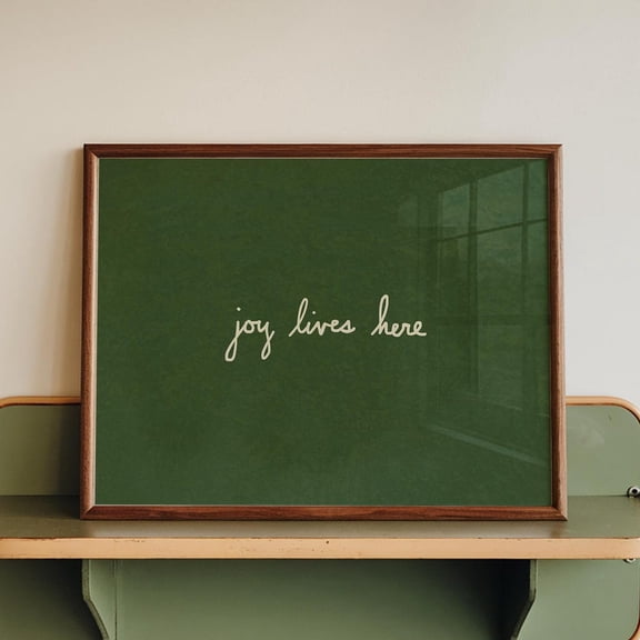 Joy Print: Hand-Drawn Typography Poster, Trendy Minimalist Decor UNFRAMED PAPER POSTER, Home Decor, Vintage Gift, Living Room Dercor