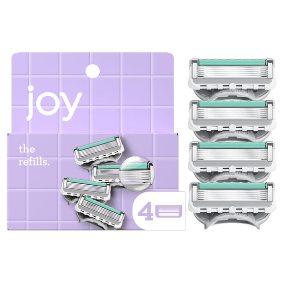 Joy razor blade cartridge refill for women, 4 blade refills