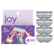 Joy Razor Blades Refill Cartridges for Women, Five Bladed, 4 Ct