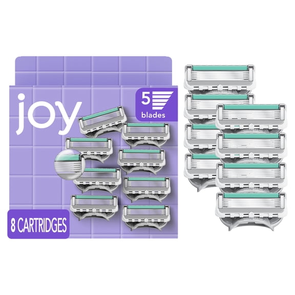 Joy razor blade cartridge refill for women, 8 blade refills