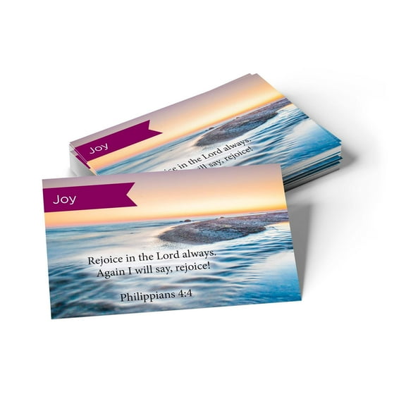 Joy, Rejoice Phil 4:4, Pass Along Scripture Cards, Pack 25