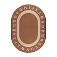 thumbnail image 1 of Joy Carpet Kid Essentials Early Childhood Endless Alphabet Rug Oval Mocha 7'8" x 10'9", 1 of 1