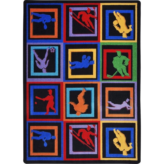 Joy Carpet Let The Games Begin Multi 5'4" x 7'8"