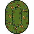 thumbnail image 1 of Joy Carpets Joy Carpet Monkey Business Green 5'4" x 7'8" Oval, 1 of 2