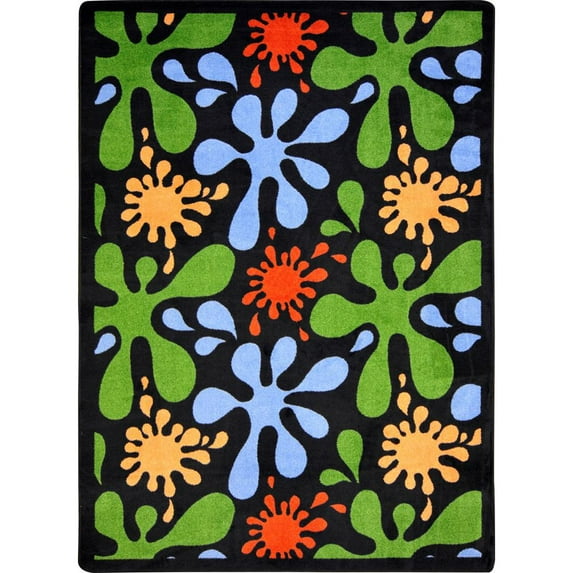 Joy Carpet Splat Black 7'8" x 10'9"