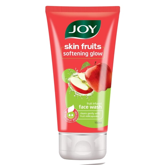 Joy Skin Fruits Softening Glow Apple Face Wash, Nourishes And Moisturises Skin, All Skin Types, 150Ml