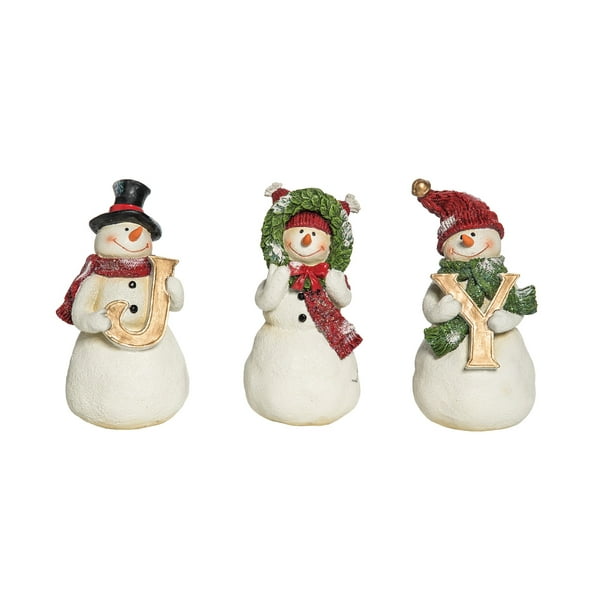 Joy Snowmen Figurine, Set of 3 - Walmart.com