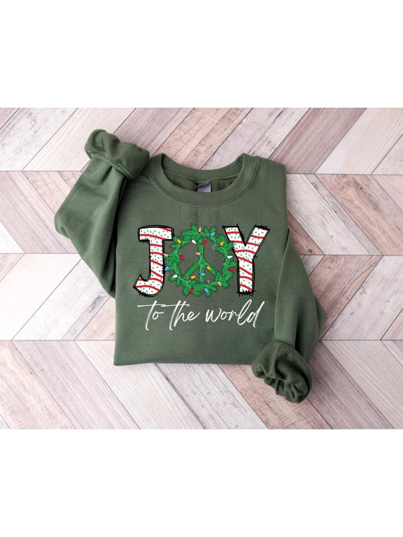 Joy To The World Christian Faith Winter Crewneck Sweatshirt