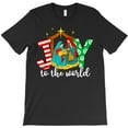 thumbnail image 1 of Joy To The World Funny Baby Jesus Christmas Pajama Xmas Holiday Graphic T-Shirt G9865, Up to 5XL, 1 of 2