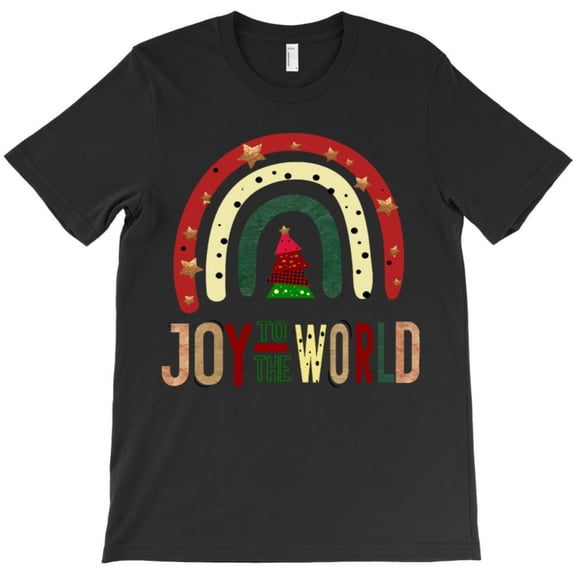 Joy To The World Funny Christmas Holiday Religious Song Graphic T-Shirt - Durable Stitching G9806, Up to 5XL
