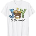 thumbnail image 1 of Joy To The World Jesus Christmas Nativity Scene T-Shirt, 1 of 3