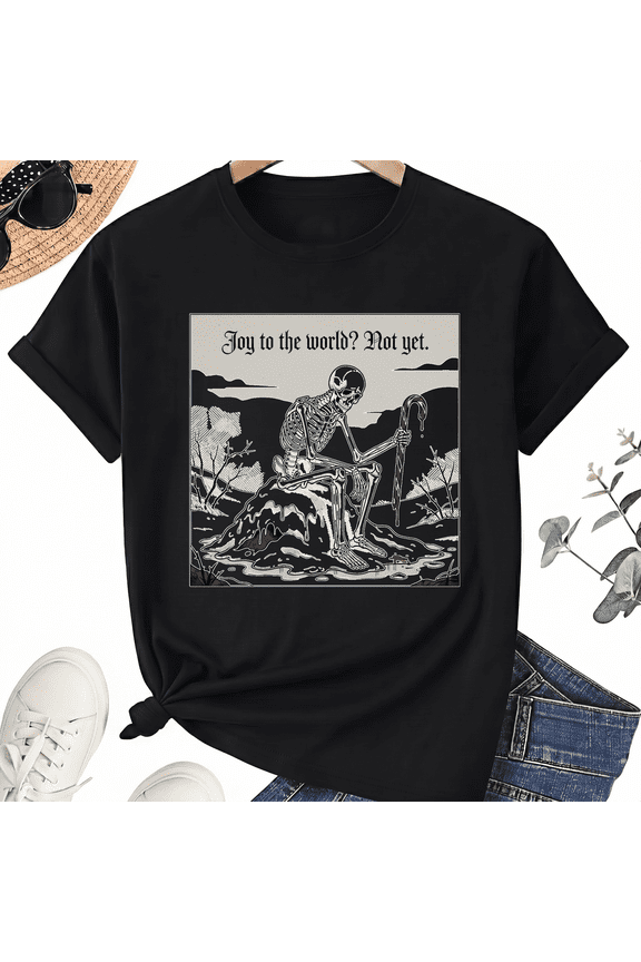 Joy To The World Not Yet Unisex T-Shirt For Christmas In July, Funny Summer Holiday Graphic Tee