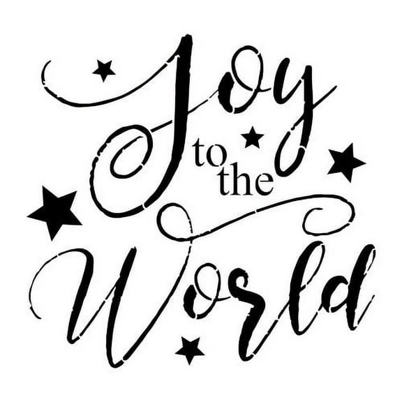 "Joy To The World" Stencil by Designer Stencils (10 mil plastic)
