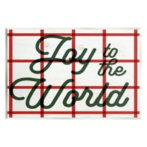 Joy To The World Tartan Phrase Holiday Graphic Art Unframed Art Print Wall Art