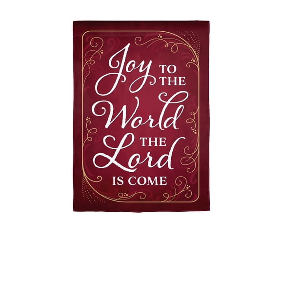 Joy To The World The Lord Is Come Applique, Garden Flag, Small