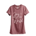 thumbnail image 1 of Joy To The World Women's Fashion Relaxed T-Shirt Tee Heather Rouge X-Large, 1 of 3