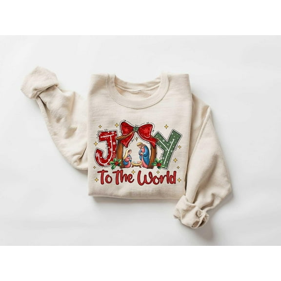 Joy To the World Sweatshirt, Nativity Shirt, Christmas Sweatshirt, Joy Sweatshirt, Gift For Christmas, Peace Sweatshirt, Christmas Gift