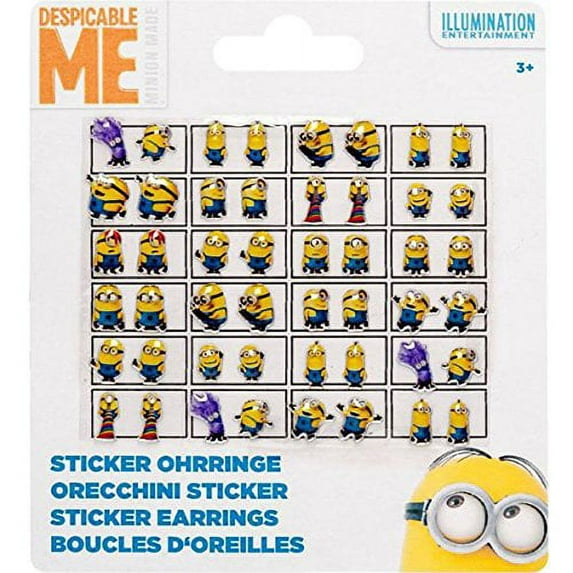 Joy Toy Minions Stickers Earrings Set (24-Piece, Multi-Colour) by Toy Joy