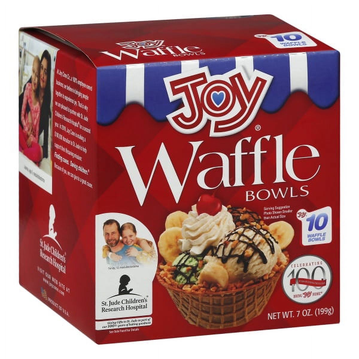 Joy Waffle Bowls, 7 Oz., 10 Count - image 1 of 5