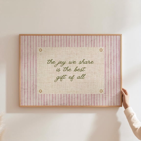 Joy We Share Positive Quote Typography Wall Decor Unframed Paper Print