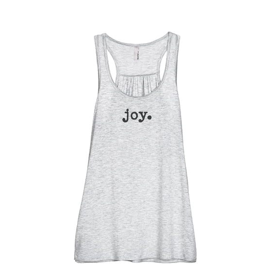 Joy Women's Fashion Sleeveless Flowy Racerback Workout Yoga Tank Top Sport Grey Medium
