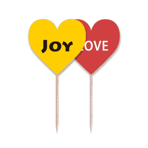 Joy Word Inspirational Quote Sayings Toothpick Flag LOVE Heart Lable Cupcake Pick