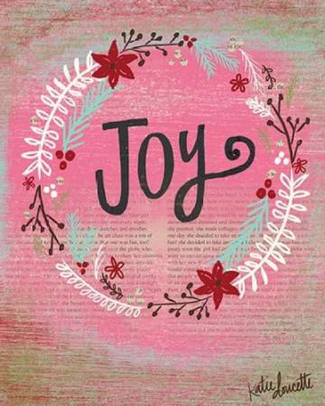 Joy Wreath Canvas Art - Katie Doucette (24 x 30)