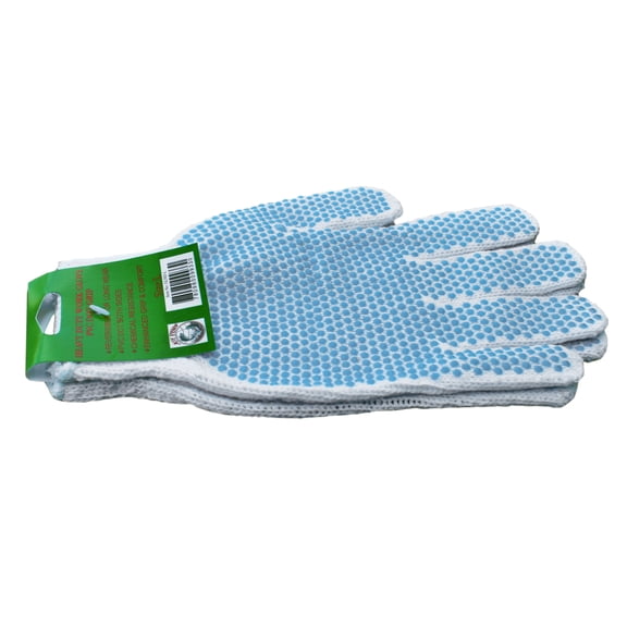 Joy fish Blue PVC Dot Knit Glove by Dozen Small