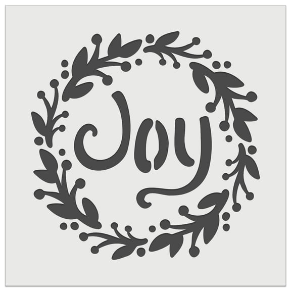 Joy in Wreath Christmas DIY Cookie Wall Craft Stencil - 5.5 Inch