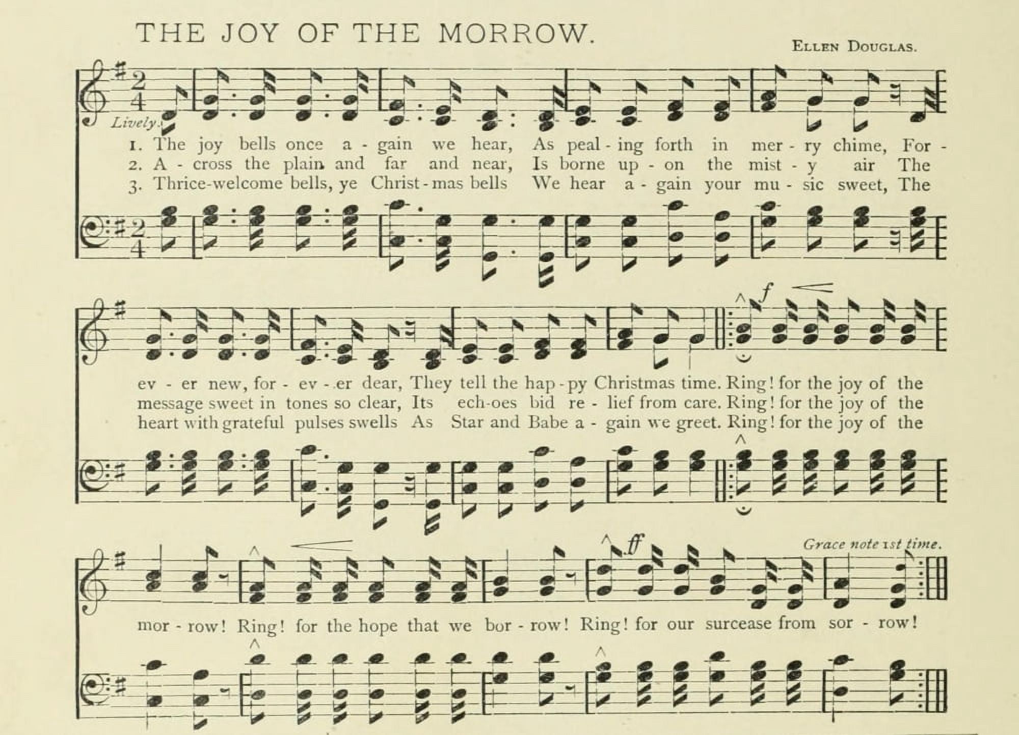 Joy of the Morrow Christmas in Song 1891 Canvas Art -  (24 x 36)
