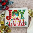 thumbnail image 1 of Joy to the World Christmas Embroidered Sweatshirt, Nativity Scene Crewneck, Christian Holiday Gift, Festive Cozy Winter Sweatshirt, 1 of 4